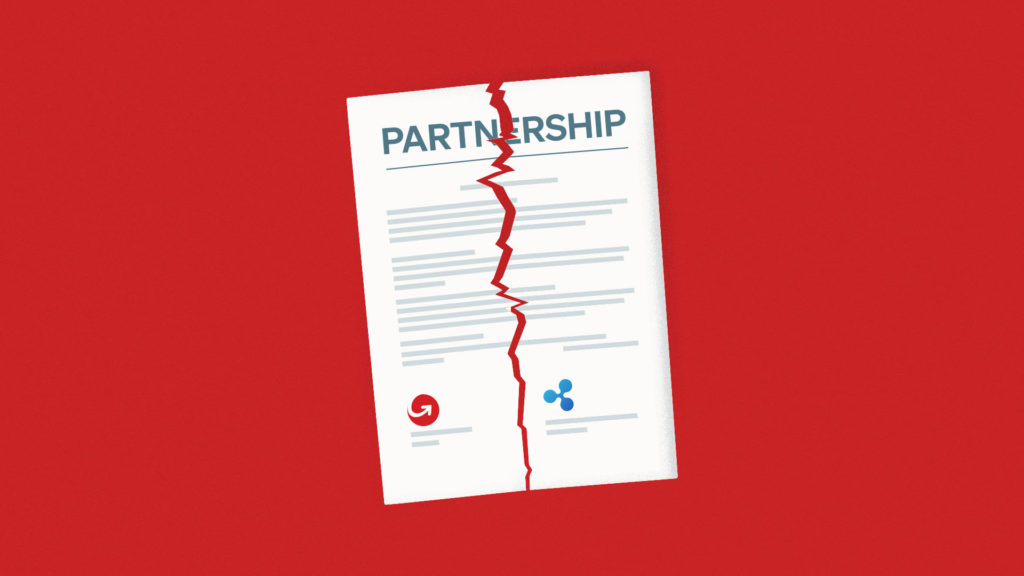 The partnership between Ripple and MoneyGram torn up.