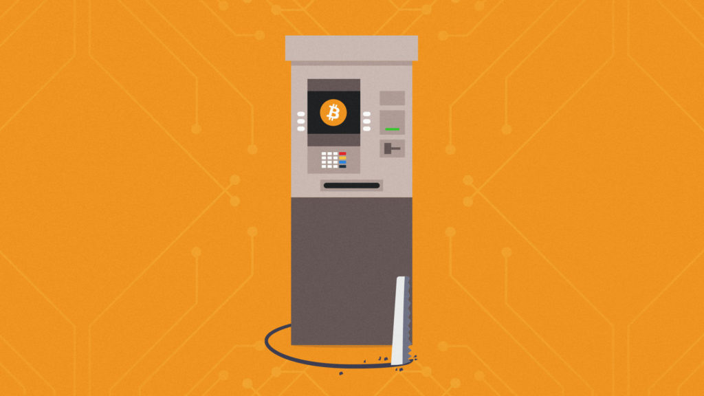 This is a cute image of a Bitcoin ATM, after an operator had crypto stolen directly out of its wallet.