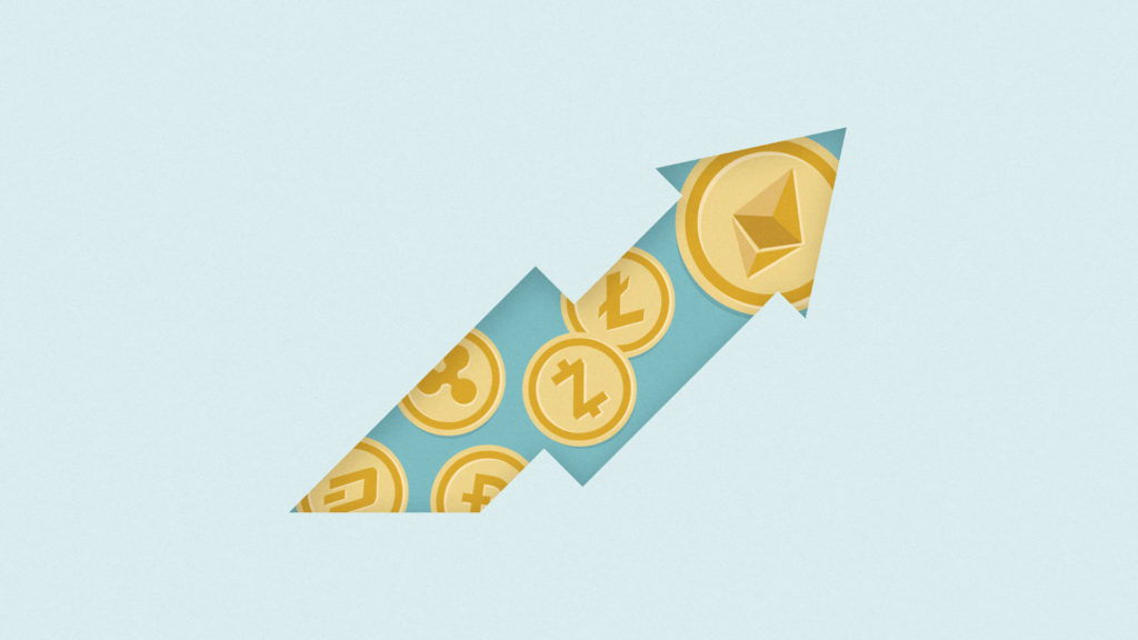 Ethereum is going up and Bitcoin dominance is going down. You can't explain that, except with this image that shows an arrow made of altcoins going up up up.