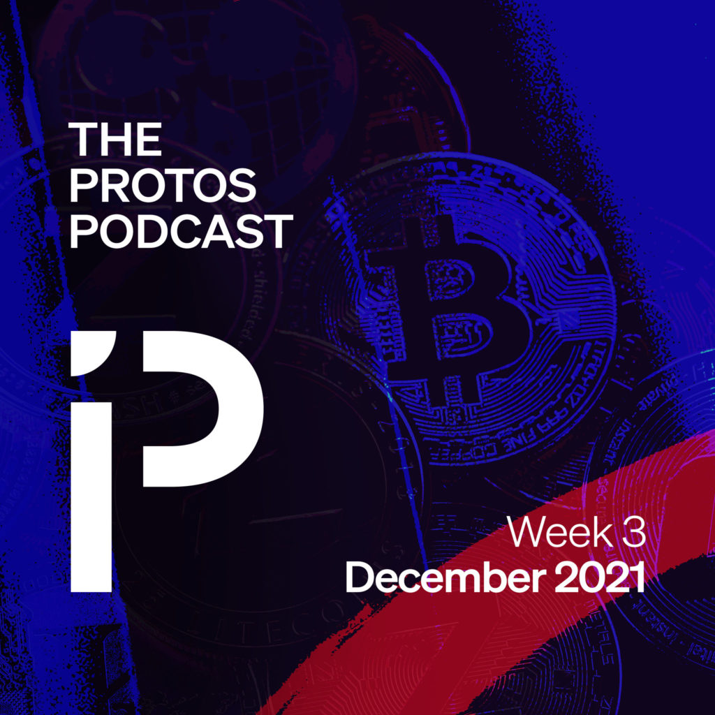 Cover image of the Protos Weekly podcast.