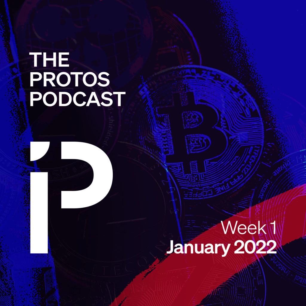 Cover image of the Protos Weekly podcast.