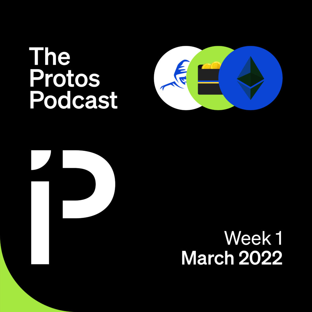 Cover image of the Protos Weekly podcast.